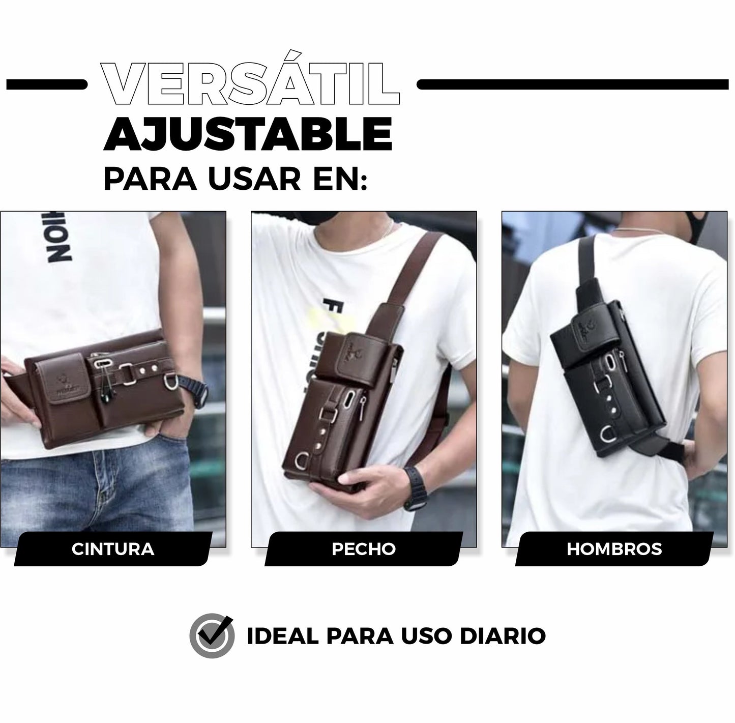 Bolso de Cuero Impermeable y Multifuncional- Adams™