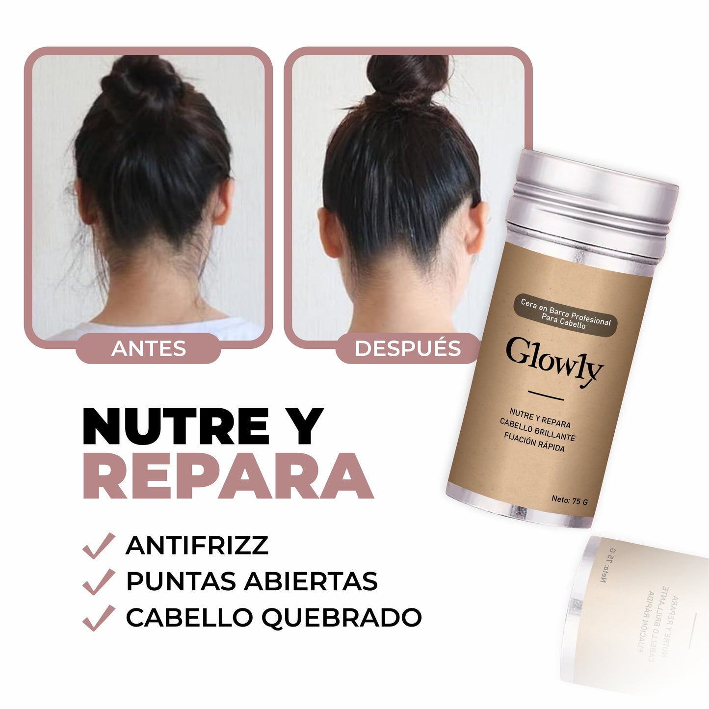 Cera en Barra Profesional Para Cabello -  Glowly©