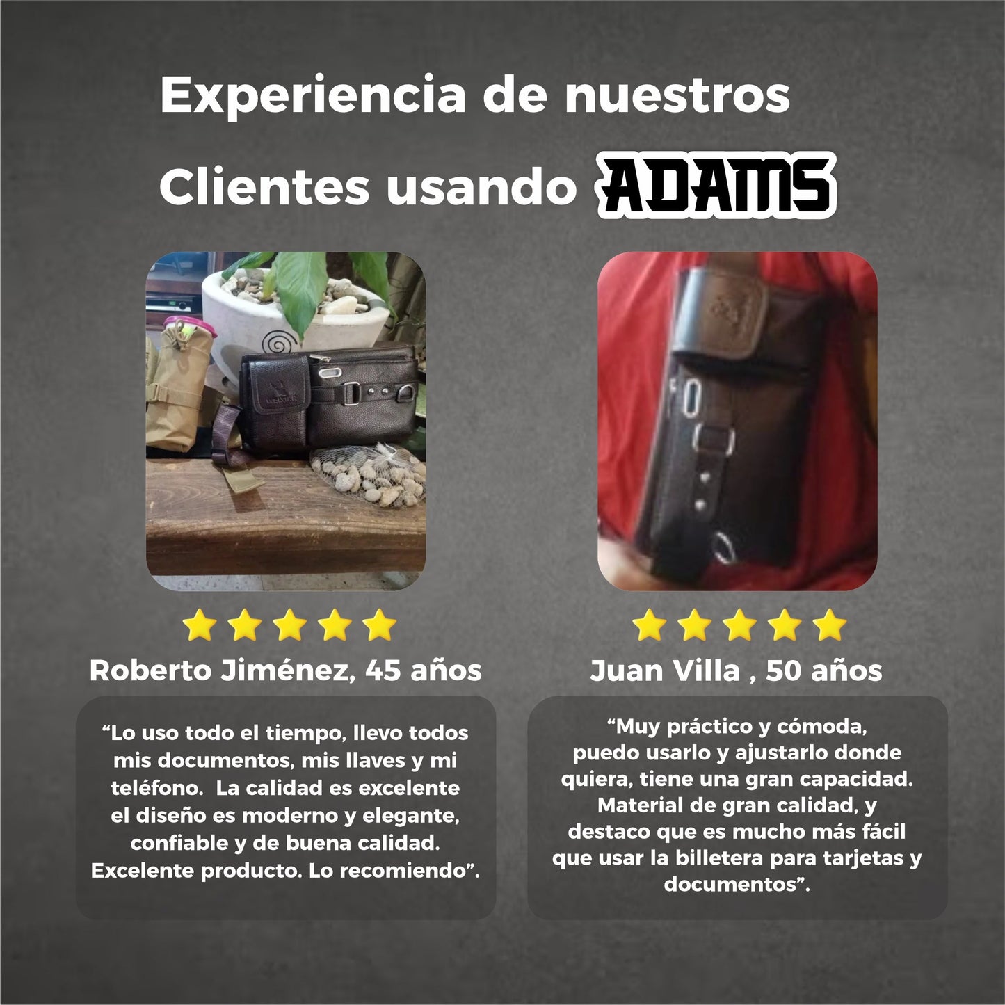 Bolso de Cuero Impermeable y Multifuncional- Adams™