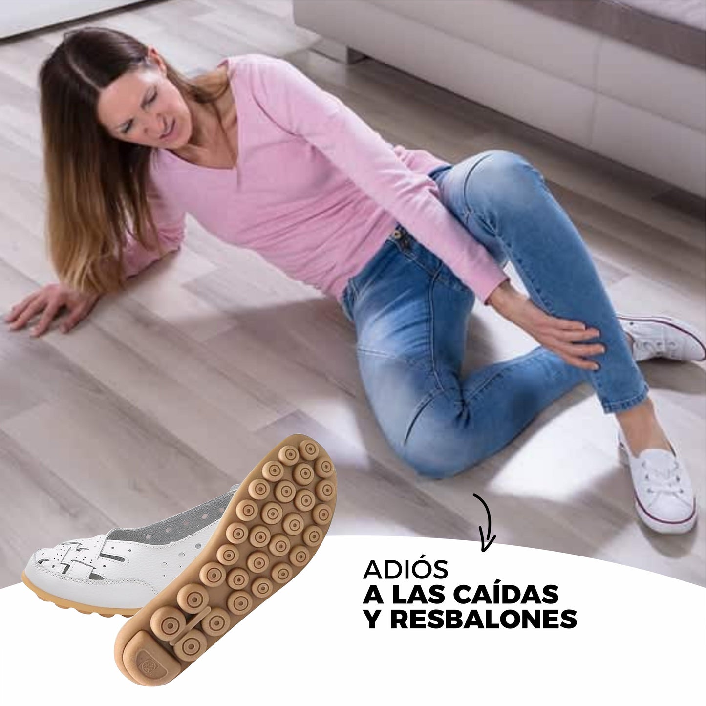 Mocasines Ortopédicos Antideslizantes De Cuero - Juliet™