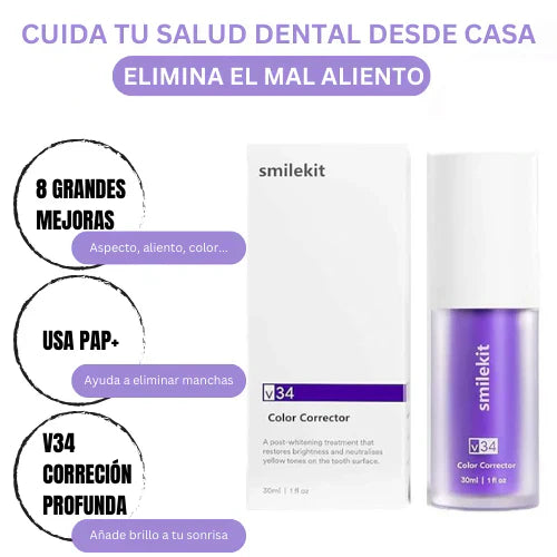 Blanqueador Dental V34™ -  ¡PAGUE 1 Y LLEVE 2 SOLO HOY!